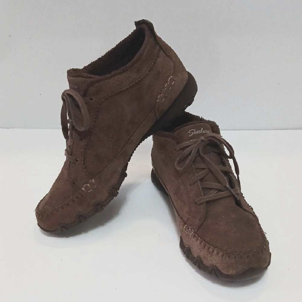 Womens' 8.5 Skechers Brown Suede Chukka Mid-Top Shoes